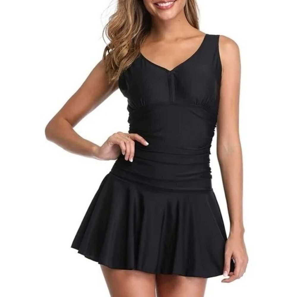 Summer Mae Tummy Control 1 Piece Swim Dress‎ Swimsuit Size 4XL